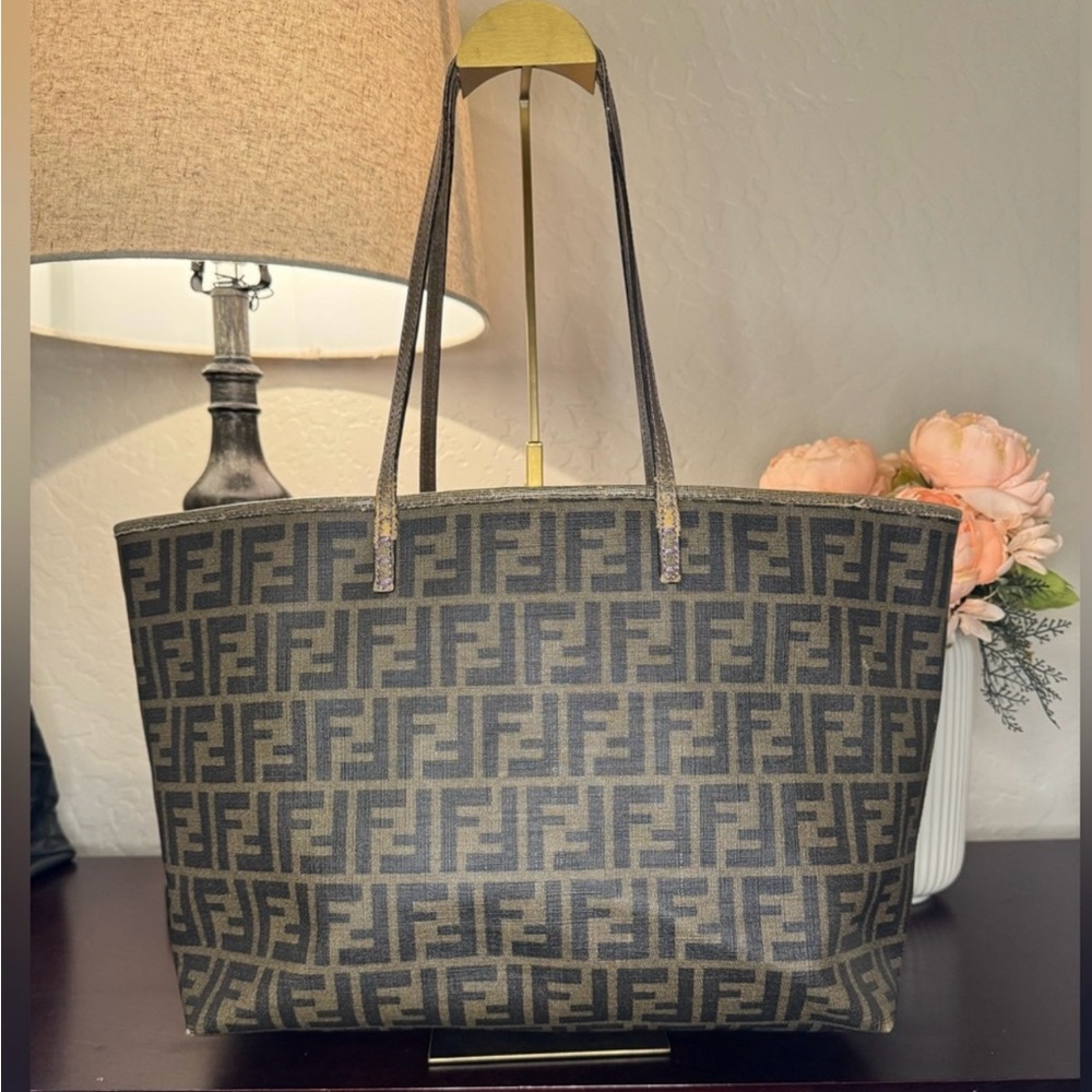 Fendi Brown and Black Tote Bag